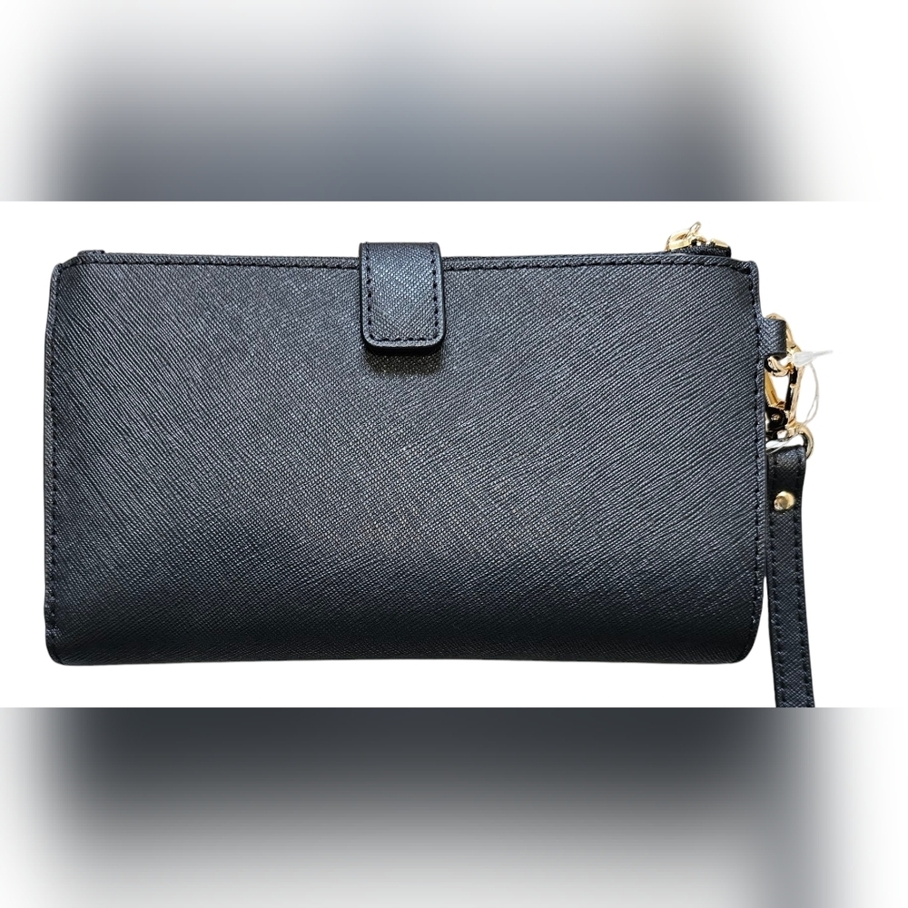 Michael Kors Black Jet Set Travel, LG Double Zip Wristlet Leather, New With Tags - Picture 4 of 13